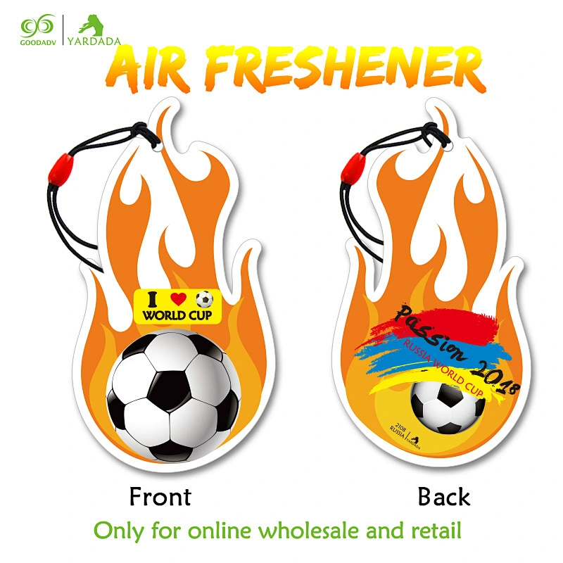 8 kinds of fragrance paper air fresheners, car rearview mirror hung fragrant paper, football cup cheap and high quality products