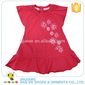 Customized 100%cotton short sleeve baby girl summer dress
