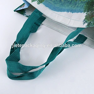 Economical custom design waterproof PP woven wholesale reusable shopping bag