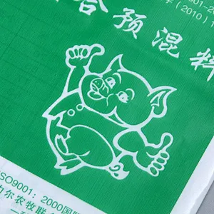 Custom white plastic pig feed bag wholesale