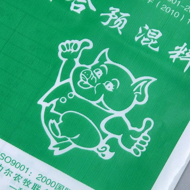 Custom white plastic pig feed bag wholesale
