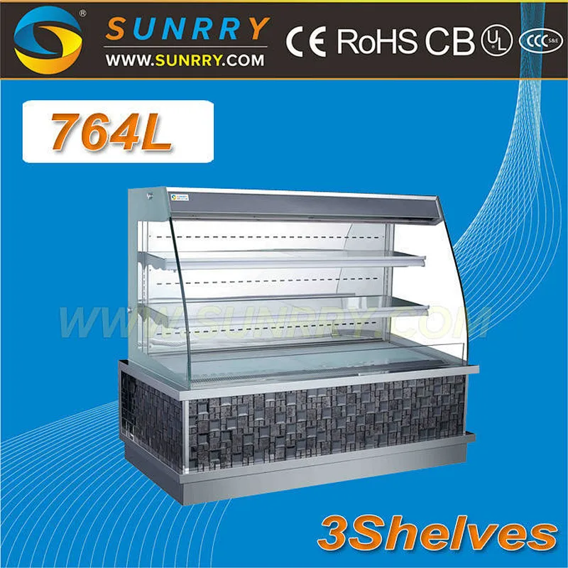 Commercial refrigerated bakery cake and pastry display showcase for sale
