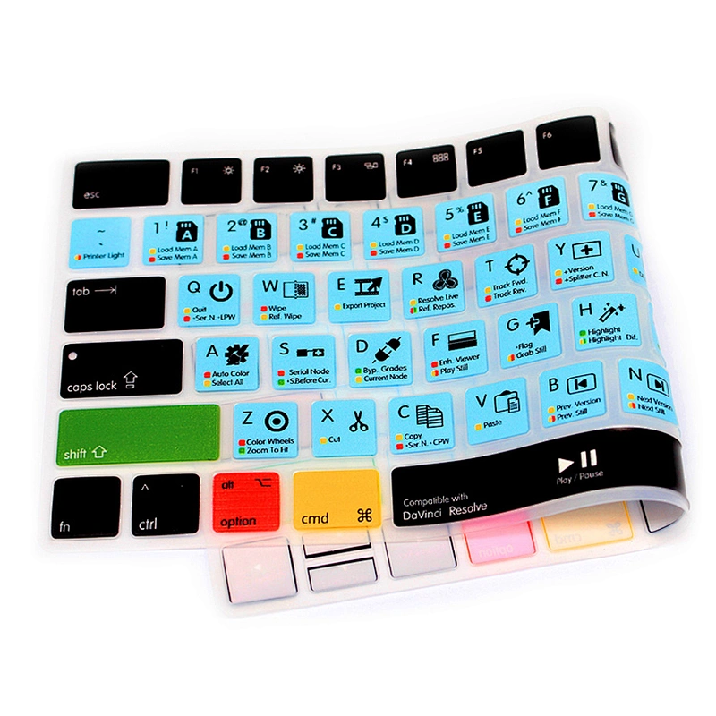 Hot sale DaVinci Resolve Shortcut desktop computer cover Hotkeys Silicone cover keyboard  silicone for magic keyboard MLA22LLB/A