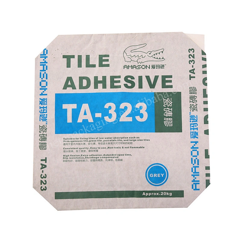 Wholesale Multi-layer kraft paper block bottom cement bag 25kg 50kg for packing gypsum powder mortar