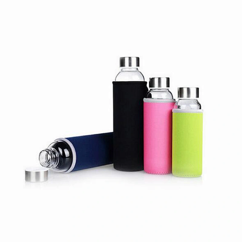 2019 Hot Sale in-stock Double Wall Glass Bottle Customized Logo Glass Tea Bottle High Borosilicate Portable Travel Tea Cup