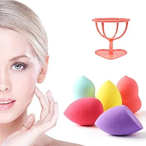 5pc wholesale latex free makeup sponge and case holder
