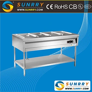 Professional electric food warmer bain marie and steel buffet set