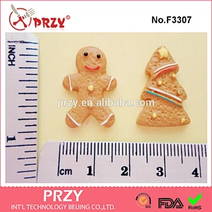 F3307Gingerbread Three Christmas Biscuit Flexible Silicone Mold - Decoden Kawaii Sweets Resin Fimo Polymer Clay Sculpey Soap Fon