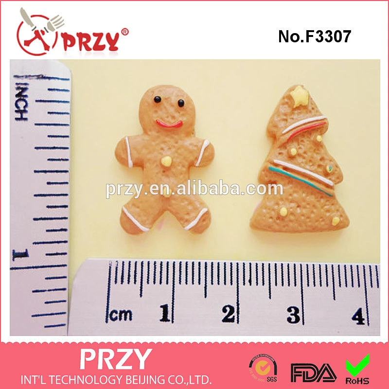 F3307Gingerbread Three Christmas Biscuit Flexible Silicone Mold - Decoden Kawaii Sweets Resin Fimo Polymer Clay Sculpey Soap Fon