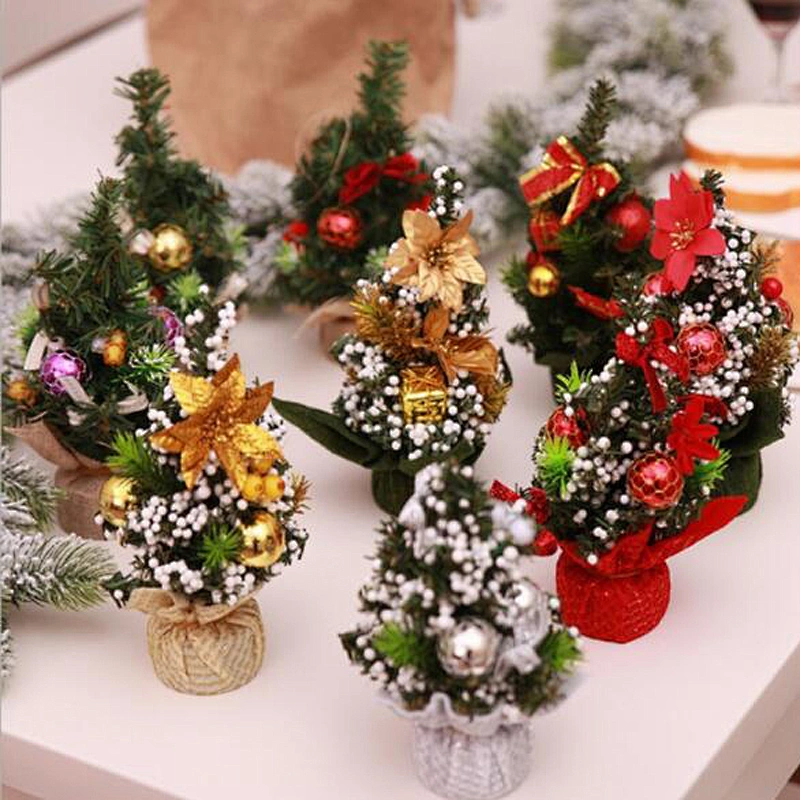 High Quality Mini Christmas Decorations Christmas Tree Exquisite Ornaments Small Trees Christmas Crafts