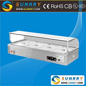 Glass thermal buffet counter food warmer display showcase for restaurant buffet equipment (SY-BM1160B )