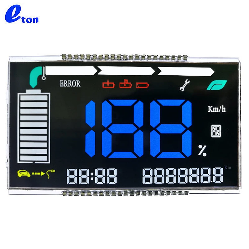 transparent digital segment VA lcd display forelectric bike