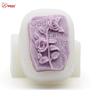 Romantic rose Handmade Soap mold God of Flowers silicone Molds DIY gift Soap mould