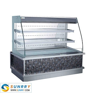 Commercial refrigerated bakery cake and pastry display showcase for sale