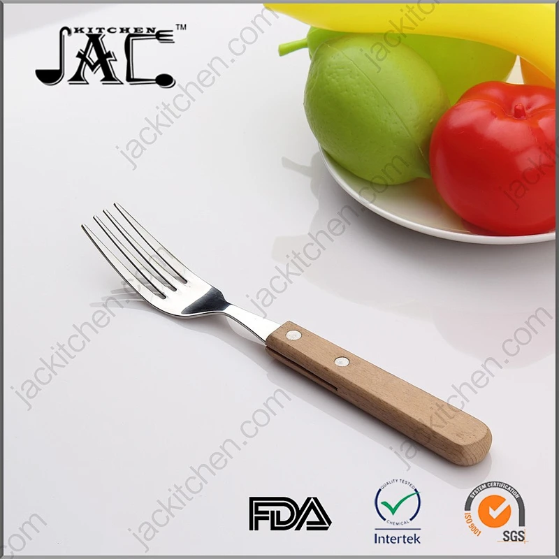 Multi Functional Stainless Steel Flatware Wood Handle Fork