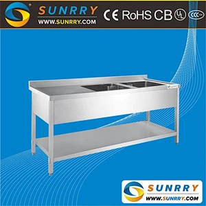 Moroccan Sink/Single Bowl Stainless Steel Sink With Drainboard/Kitchen Sink Waste Baskets (SY-SK5715 SUNRRY)