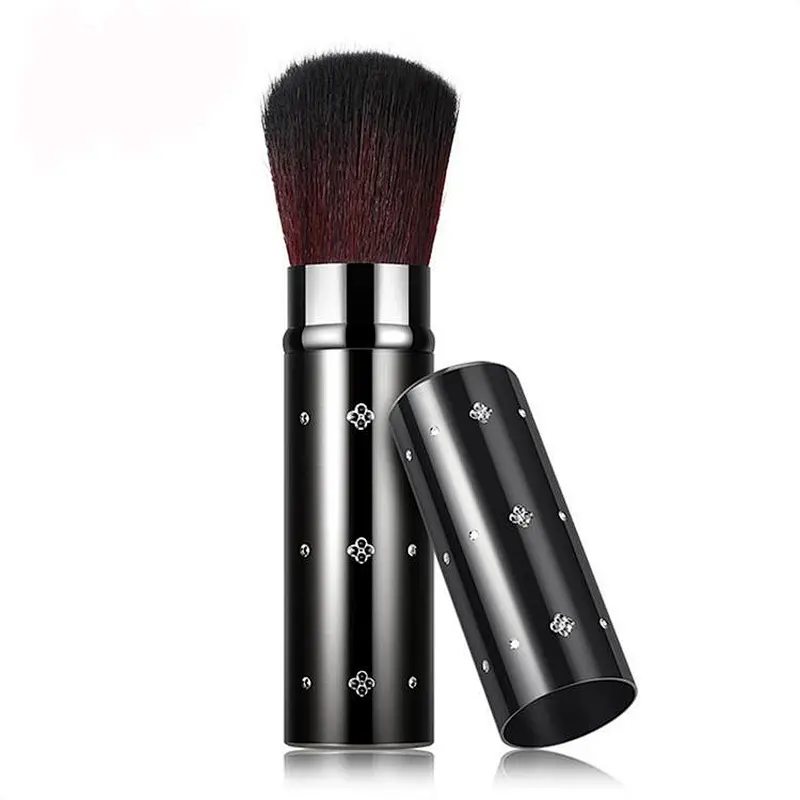 Wholesale high quality cosmetic makeup brush professional private label retractable blush powder make up brush