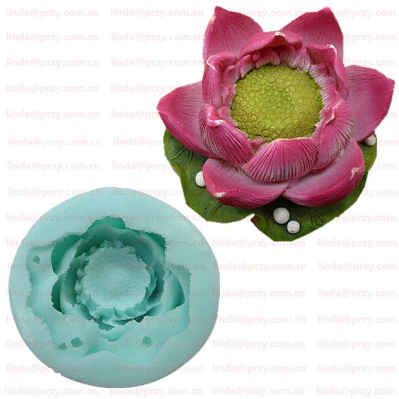 Lotus Soap Molds flowers Candle mold Silicone resin Flower decoration silicone mould