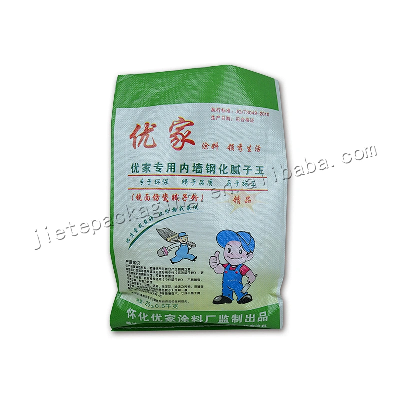 Moisture proof white pp woven tile adhesive bag,ldpe plastic self adhesive bag