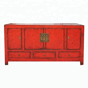 chinese antique oriental storage old lacquered living room furniture