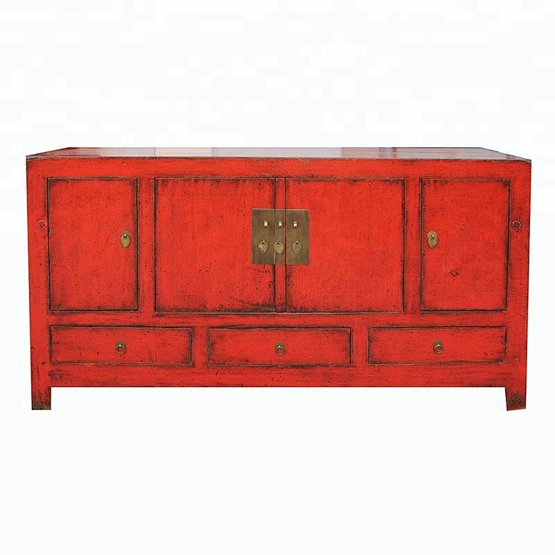 chinese antique oriental storage old lacquered living room furniture