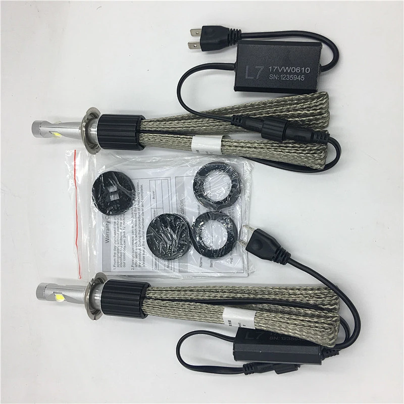 Car Led Headlight 8000lm 60w  L7 H7 Motorcycle Light Auto H7 Led Headlight