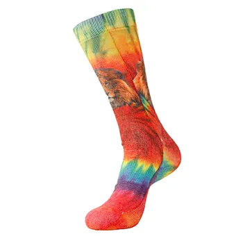custom 3D logo digital printed photo print socks printing
