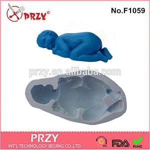 F1059 Food grade baby shape silicone mold handmade soap cake decoration silicone baby soap mold