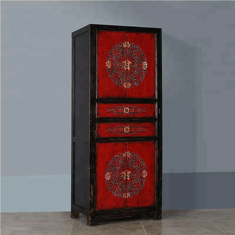 wholesale chinese antique reproduction painted lacquer bedroom furniture