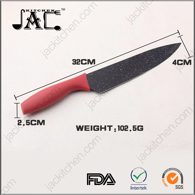Amazon Hotsale Colourful PP Handle Non Stick Coated Stainless Steel 8 Inch Chef Knife