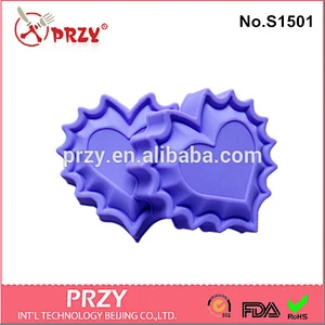Heart shape silicone soap molds for soap making