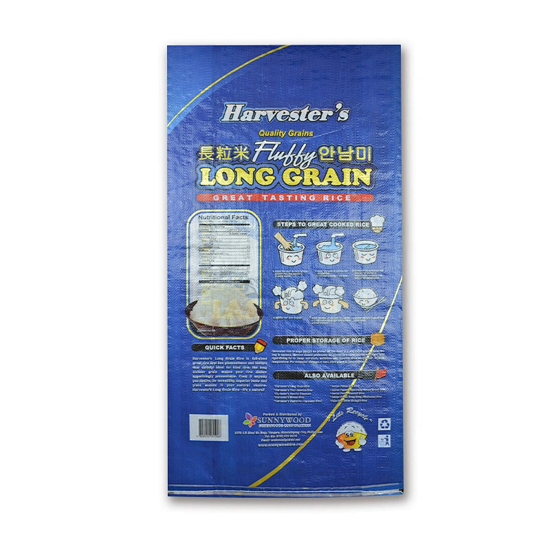 Wholesale pp woven rice, sugar, feed, fertilizer, seed packaging bag 25kg with lamination
