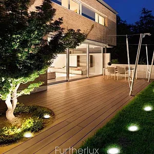 1/4/8PK 8 LED Solar Power Buried disk Light Under Ground Lamp Outdoor Way Garden Deck