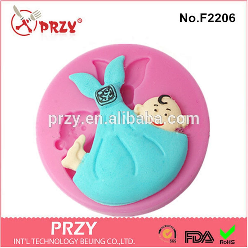F2206 przy cake decorating fondant silicone reborn doll mold