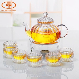Eco-friendly high borosilicate cheap glass tea pots with handle