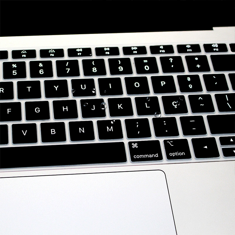 EU Version Waterproof Silicone Laptop With portuguese Keyboard Protective Film Keyboard Cover laptop skin for macbook air pro 13