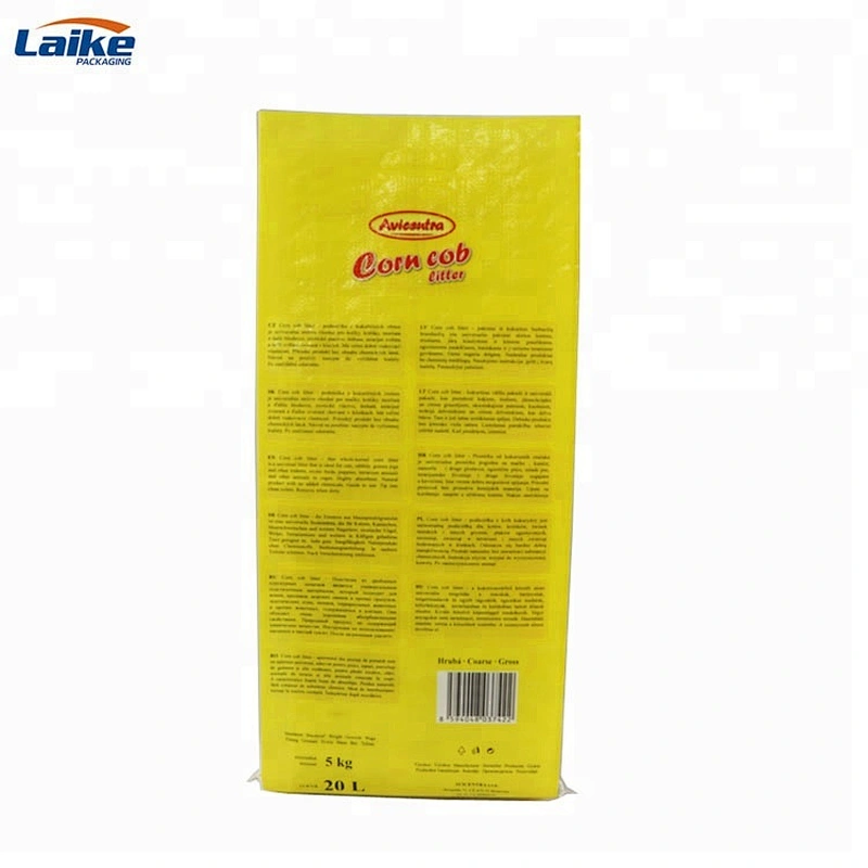 Bopp laminated 20lb 50lb pp woven animal feed packaging bag for cat food  chicken feed  dog food