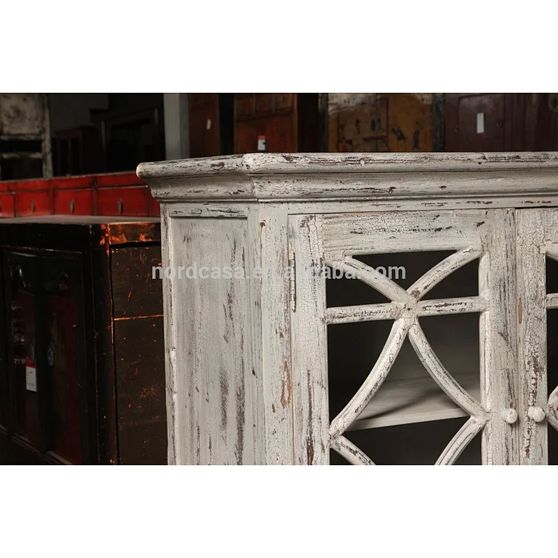 Vintage American Style Distressed living room cabinet