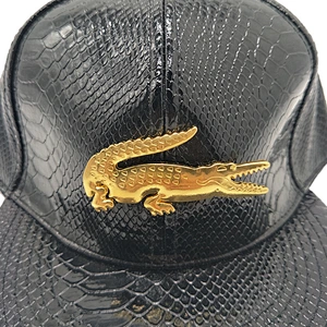 Custom 5-panel pu leather flat visor baseball hat men baseball caps with embroidery