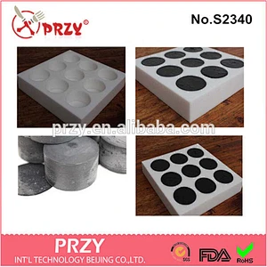 s2340 przy handmade 9 cavity silicone round soap mold