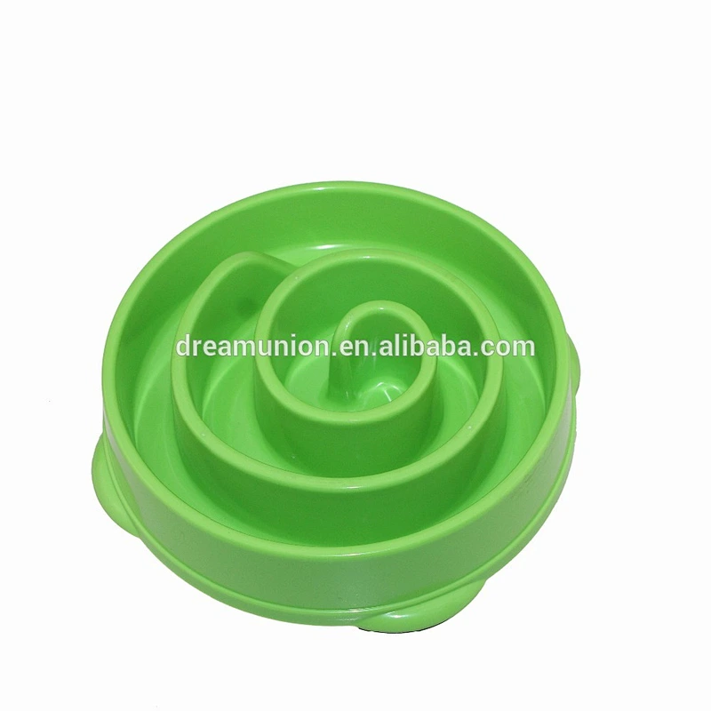 Outward Hound Fun Feeder Slow Feed Interactive Bloat Stop Dog Bowl Green New--