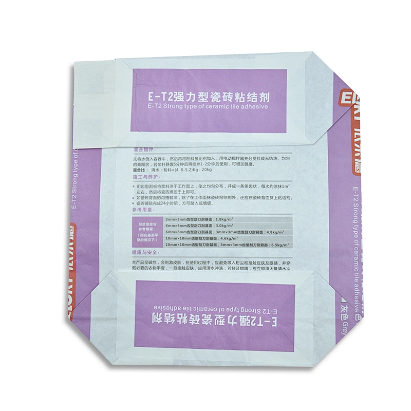 Customized wholesale plastic paper cement valve bag 25kg