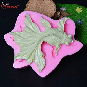 New 3D carp silicone soaps molds Beautiful fish tail Molds Soap Mold goldfish Chocolate Mould