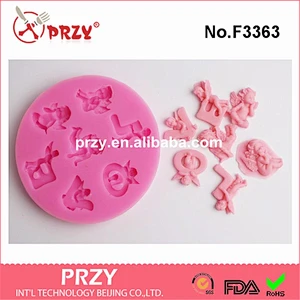 F3363 Angel silicone fondant mold love letter angel fondant mold angel cake decorative molds