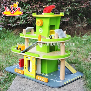 2018 wholesale kids wooden car parking toy cheap children wooden car parking toy hot sale baby wooden car parking toy W04B037
