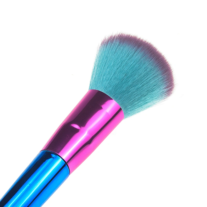 Wholesale cometic tools colorful personalized powder fan eyeshadow eyeline 4pcs makeup brush set