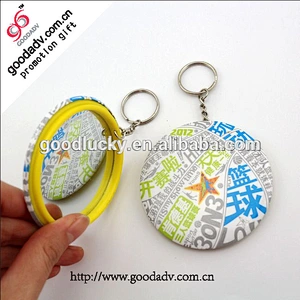 characteristic promotion gifts Tinplate mirror key chain