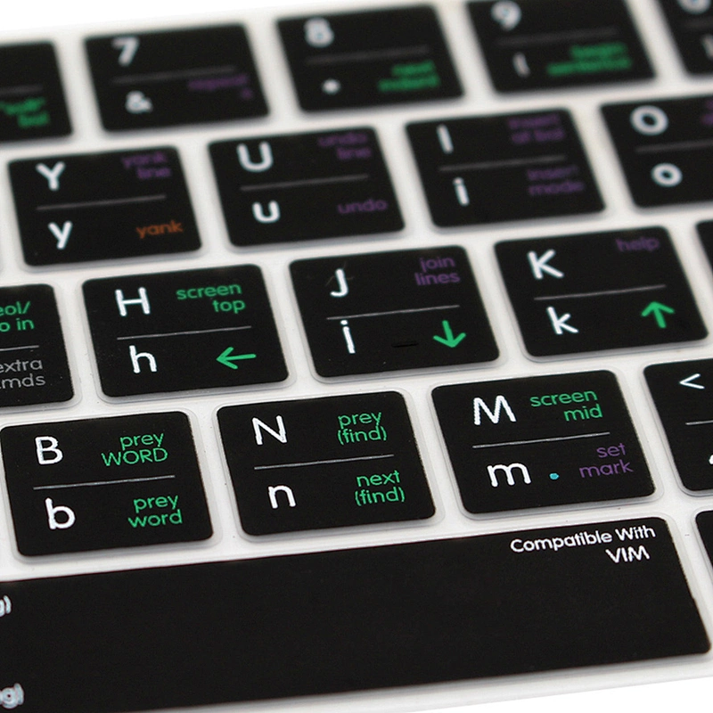 waterproof keyboard protector VIM VI odm shortcuts keyboard cover anti-dust keyboard cover  for MacBook New Pro 13