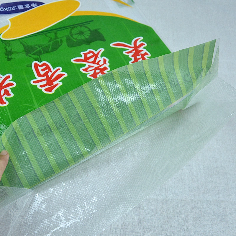 20kg rice bag with handle,big volume and customized rice bag