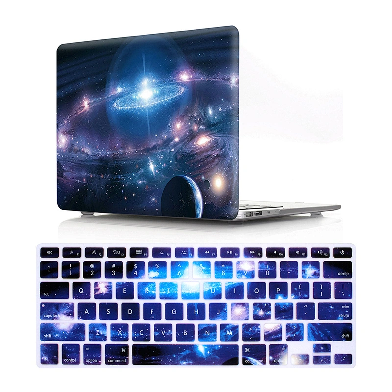 2 in 1 Colorful case matte Hard Case skin silicone  case cover for macbook pro air laptop